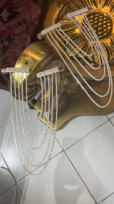 گیره مو نگینی ریسه ای مجلسی