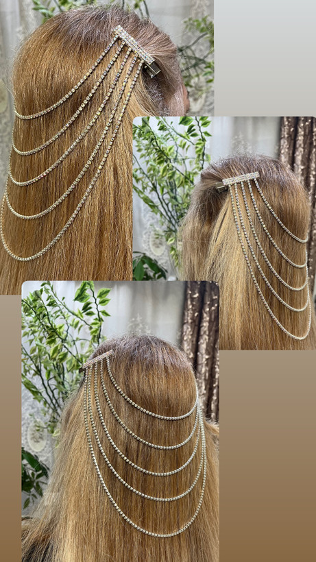 گیره مو نگینی ریسه ای مجلسی